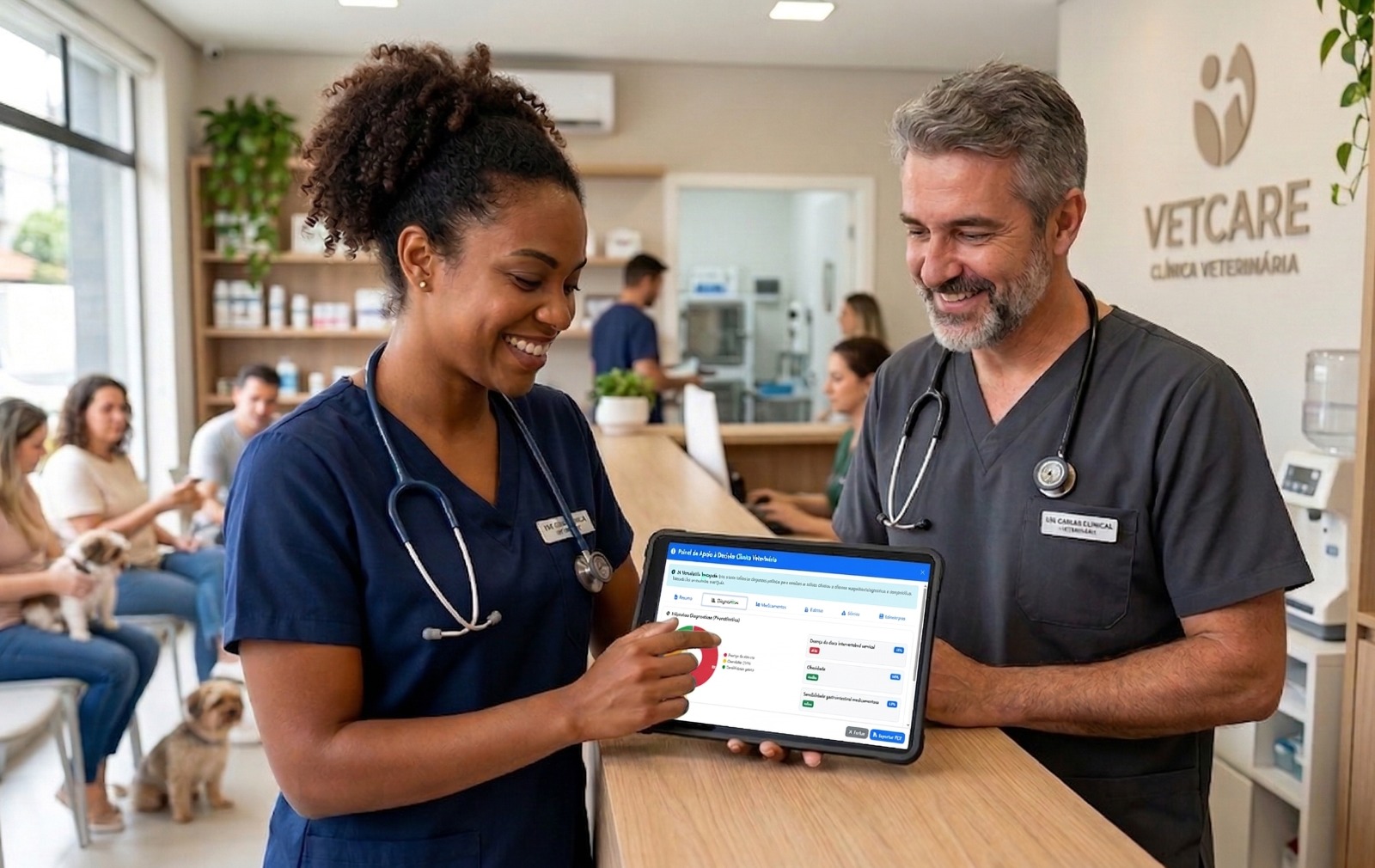 Sistema VetLume em uso